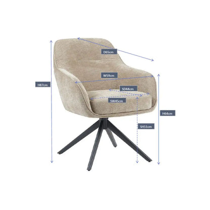 Stoel Esmee - Antraciet