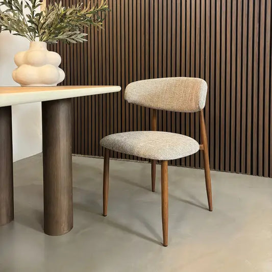 Stoel Japandi Stijl - Walnoot Frame