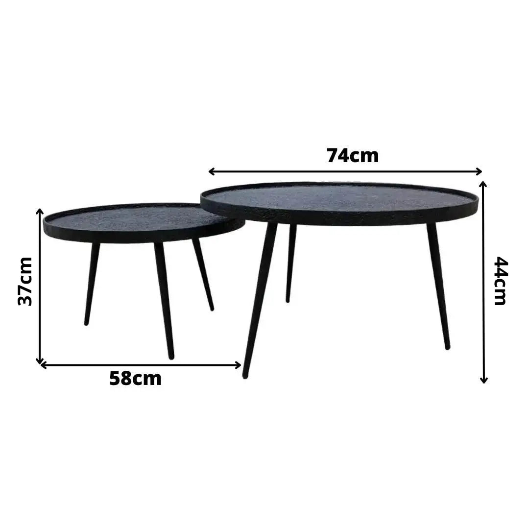 Salontafel Set Rick - Zwart