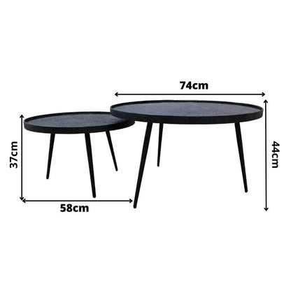 Salontafel Set Rick - Zwart