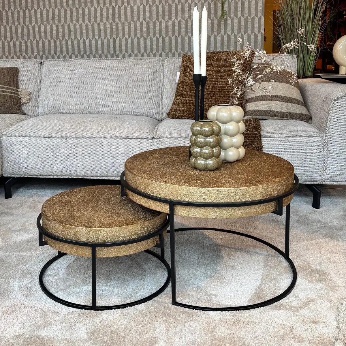 Salontafel Set Jasper - Goud