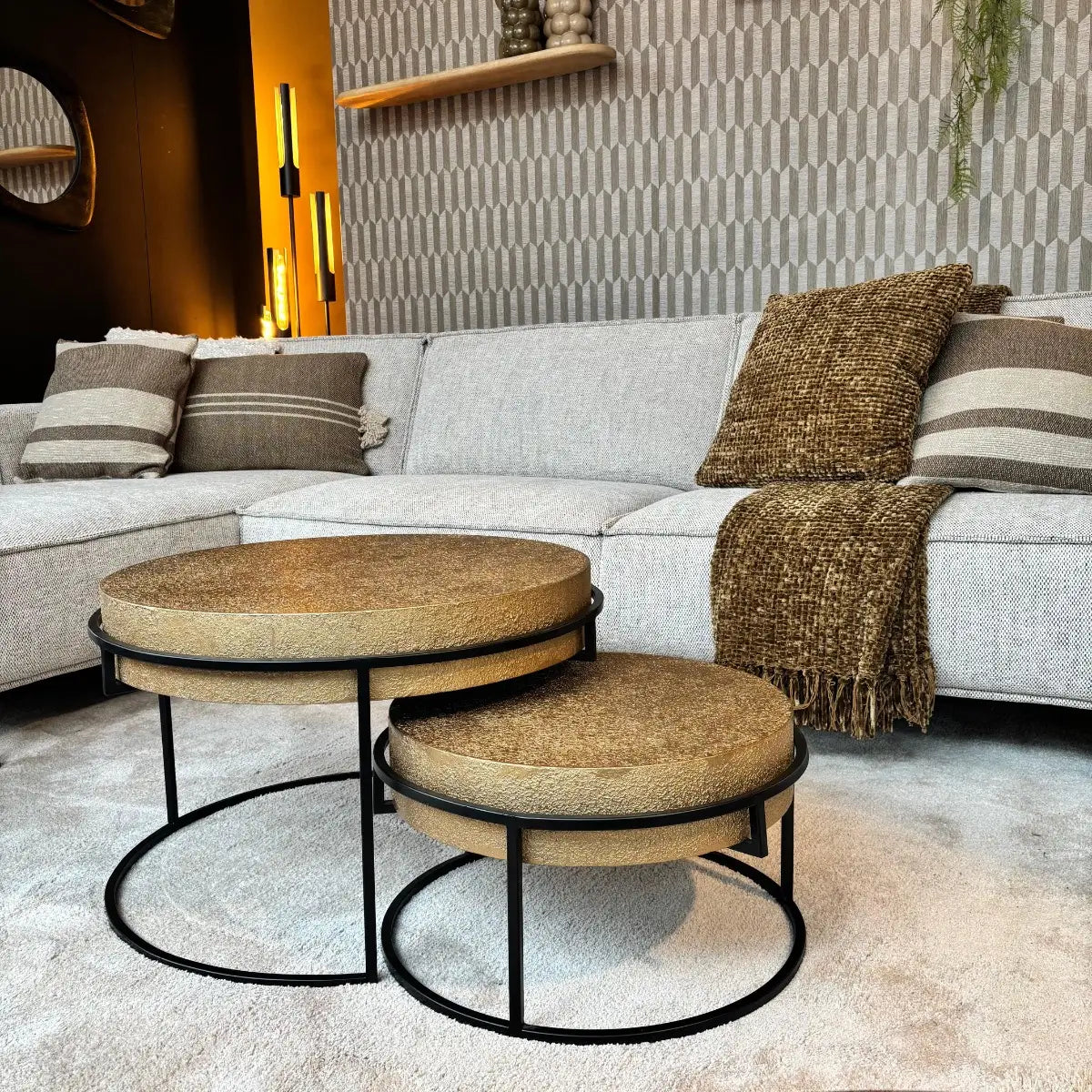 Salontafel Set Jasper - Goud