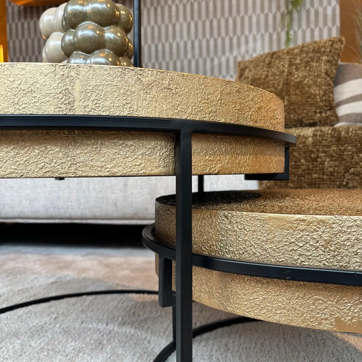 Salontafel Set Jasper - Goud